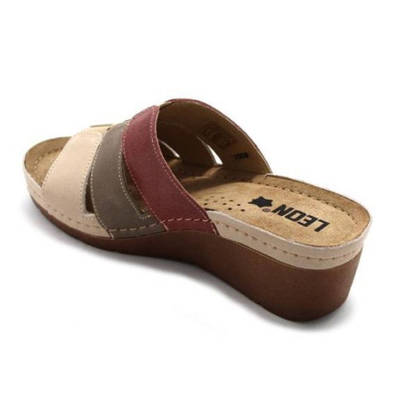 Leon Comfort 1009 Bézs/Rózsa női papucs