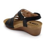 Leon Comfort 1020 Fekete női szandál