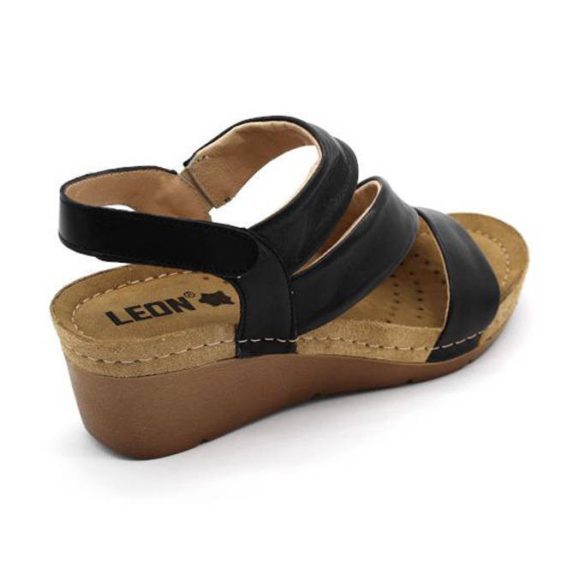 Leon Comfort 1020 Fekete női szandál