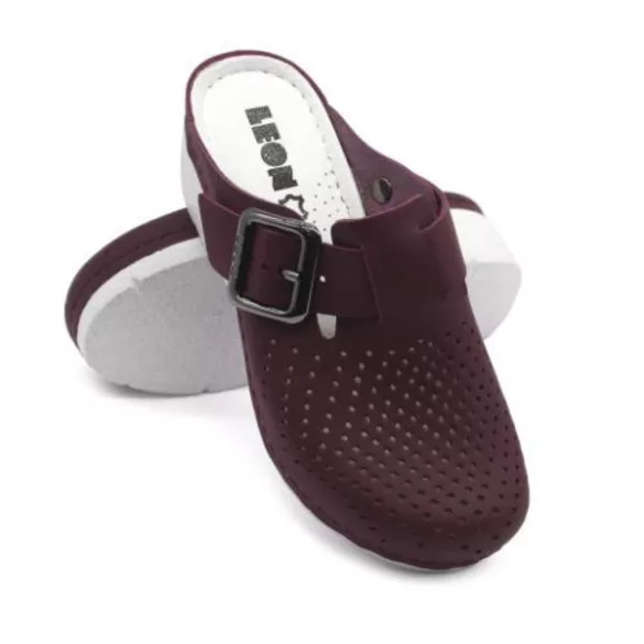 Leon Comfort 1100 bordo női papucs