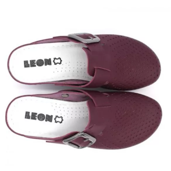 Leon Comfort 1100 bordo női papucs