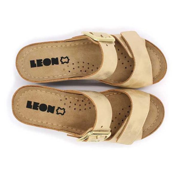 Leon Comfort 1110 arany női papucs