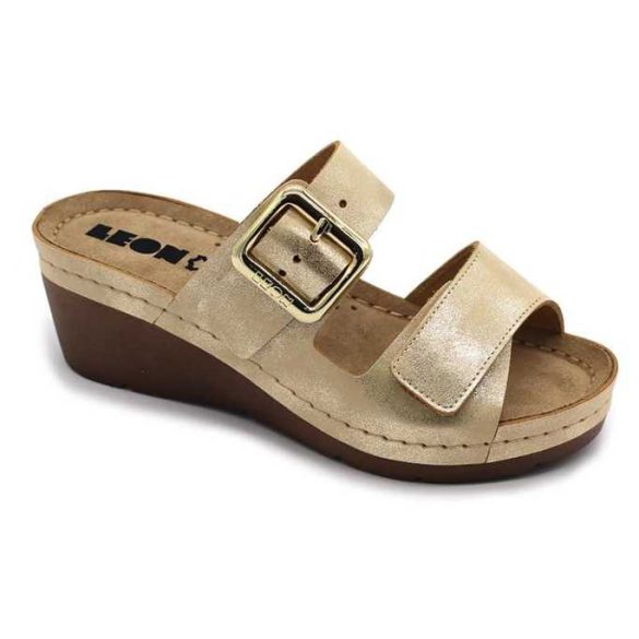 Leon Comfort 1110 arany női papucs