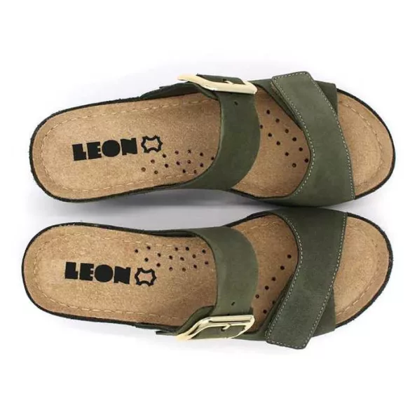 Leon Comfort 1110 zold női papucs
