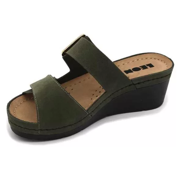 Leon Comfort 1110 zold női papucs