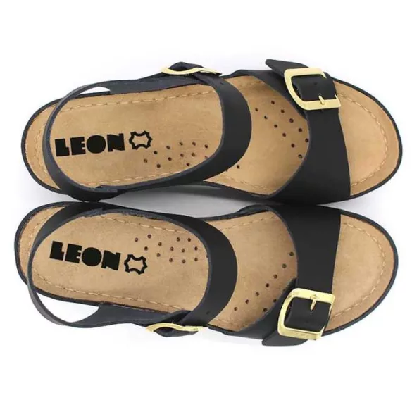 Leon Comfort 1130 fekete női szandál