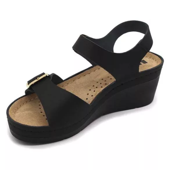 Leon Comfort 1130 fekete női szandál