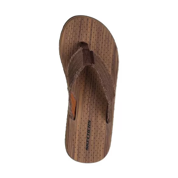 Skechers 205098-BRN férfi papucs