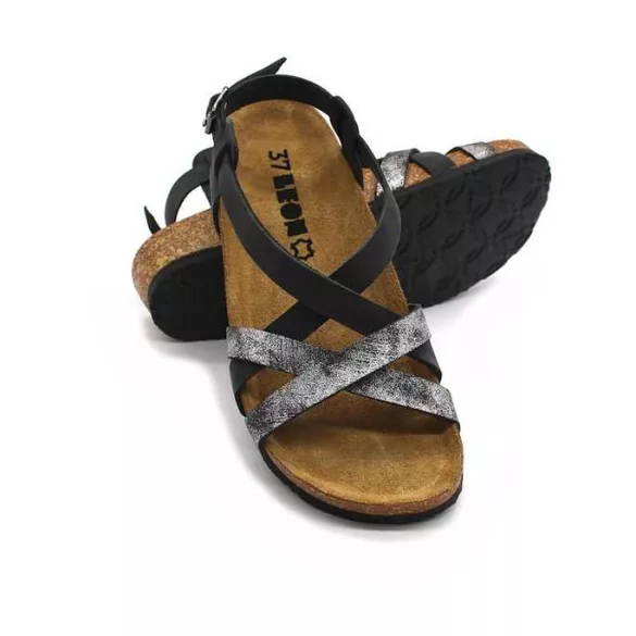 Leon Comfort 4305 fekete női szandál