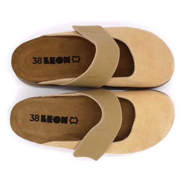 Leon Comfort 6002 bezs női papucs