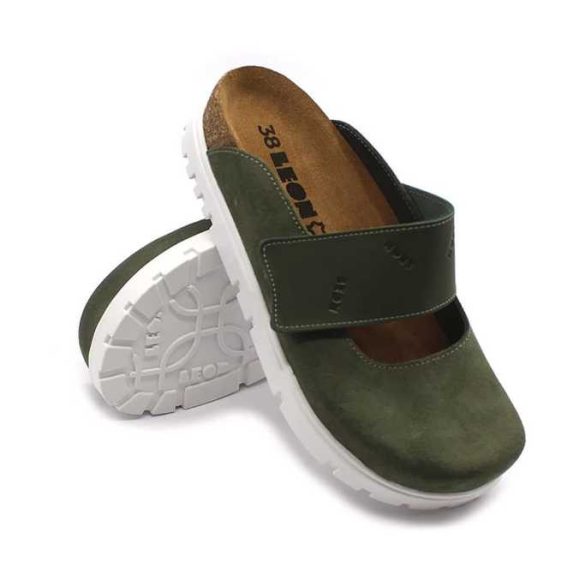 Leon Comfort 6002 zold női papucs