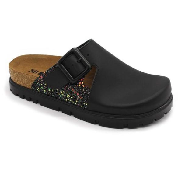 Leon Comfort 6005 fekete női papucs
