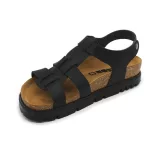 Leon Comfort 6300 fekete női szandál