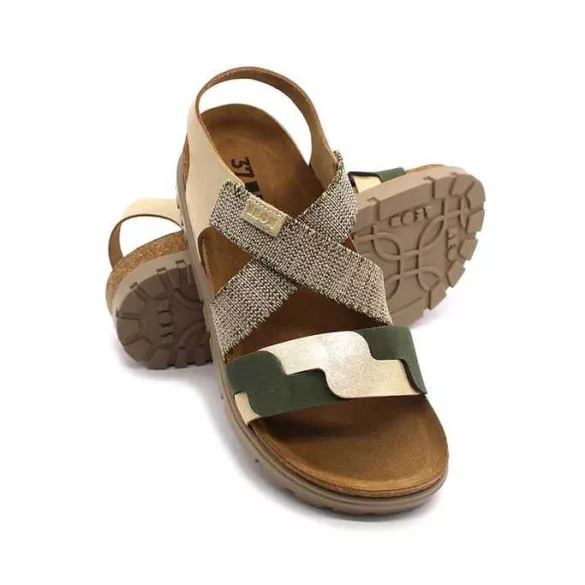 Leon Comfort 6301 arany női szandál