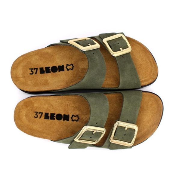 Leon Comfort 7010 zold női papucs