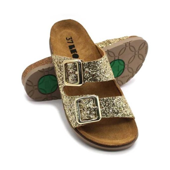 Leon Comfort 7011 arany női papucs