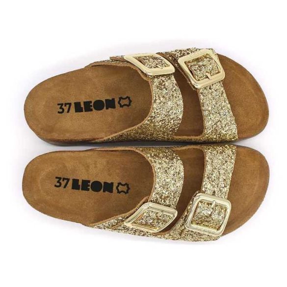 Leon Comfort 7011 arany női papucs