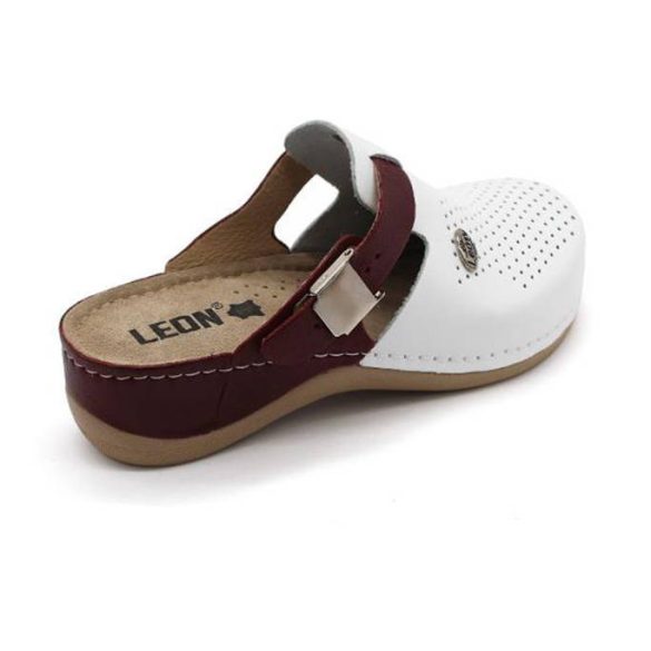 Leon Comfort 901 Fehér/Piros női papucs