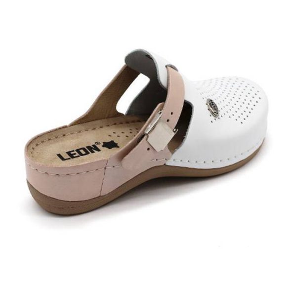 Leon Comfort 901 Fehér/Púder női papucs
