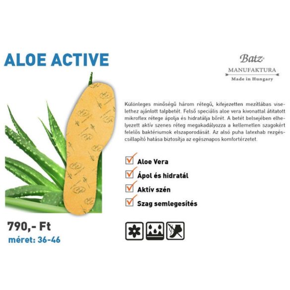 Batz talp betét 902 Aloe Active unisex Talpbetét