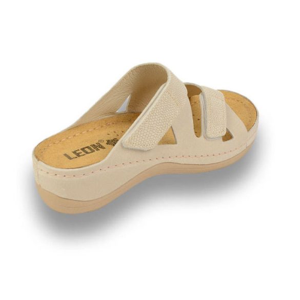 Leon Comfort 907 bézs női papucs