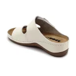 Leon Comfort 931 Feher-lakk női papucs