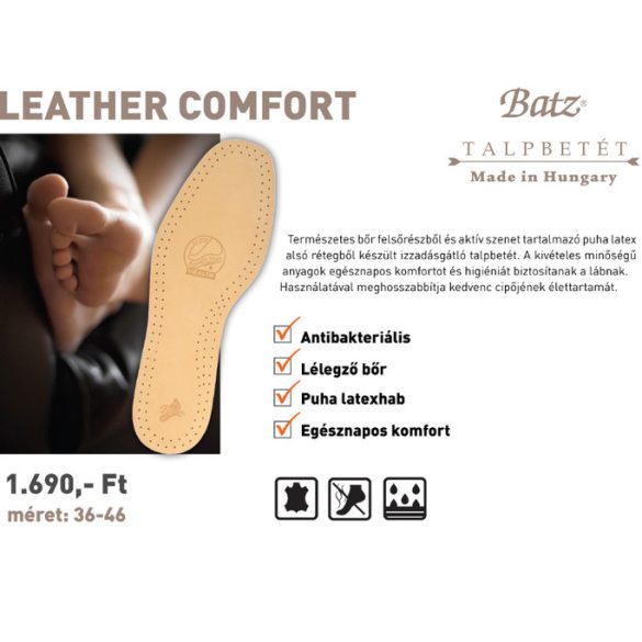 Batz talp betét 940 Leather comfort unisex Talpbetét