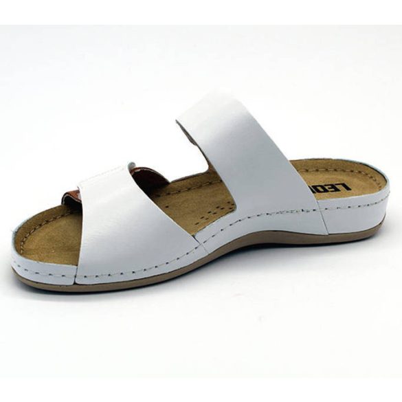 Leon Comfort 952 White/Brown női papucs