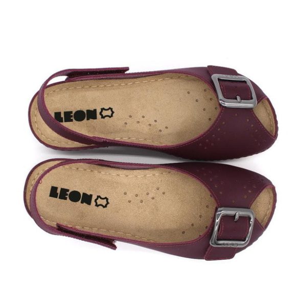 Leon Comfort 968 bordo női szandál