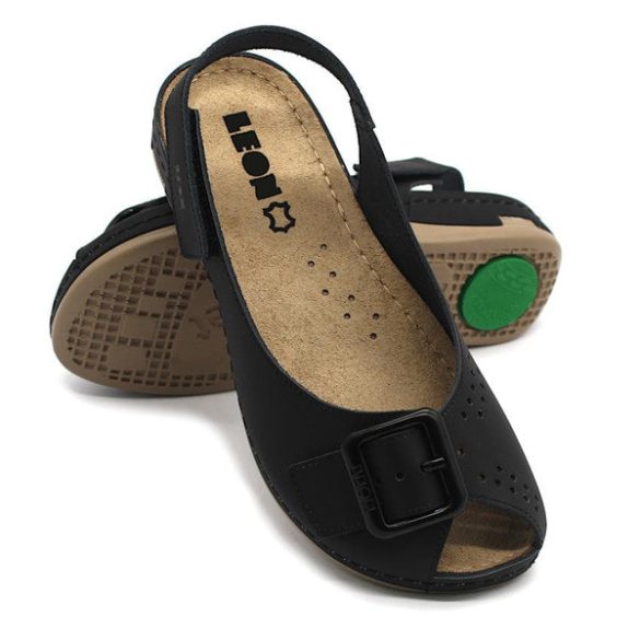 Leon Comfort 968 fekete női szandál