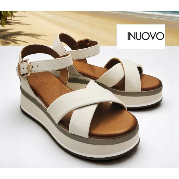 Inuovo A98018 Crema női szandál