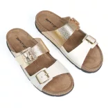 Batz Mallorca Beige-Gld női papucs