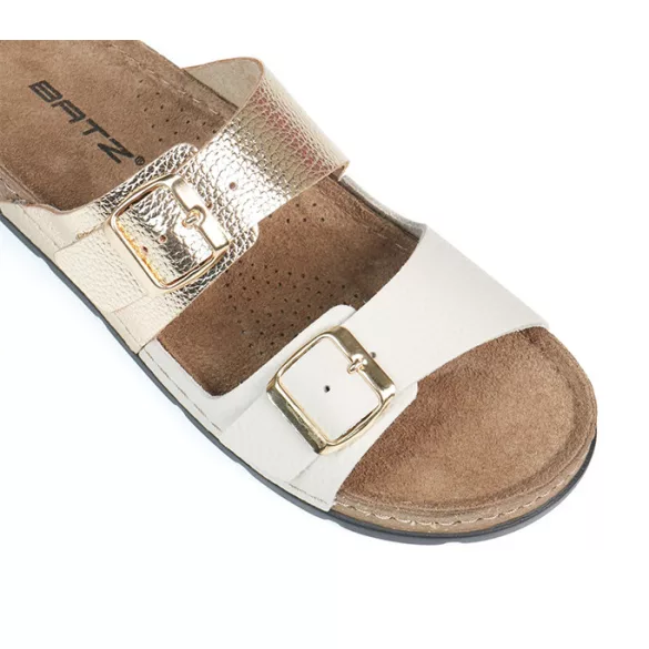 Batz Mallorca Beige-Gld női papucs
