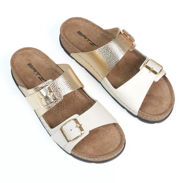 Batz Mallorca Beige-Gld női papucs