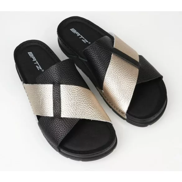 Batz Marina Black Gold női papucs