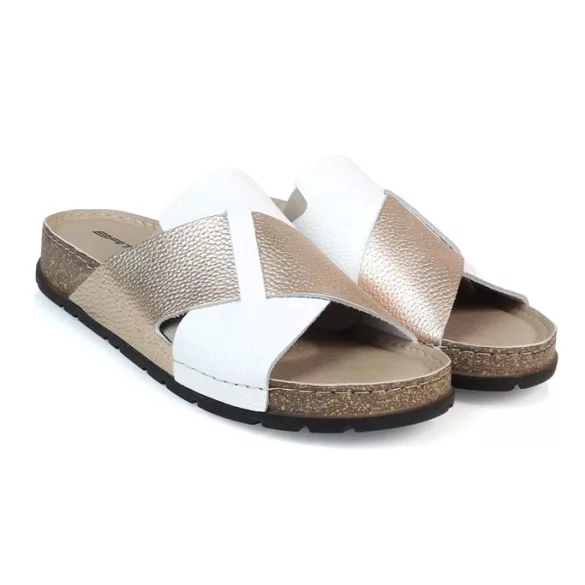 Batz Marina White Gold női papucs