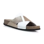 Batz Marina White Gold női papucs