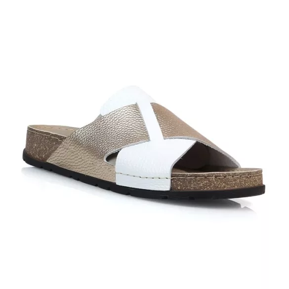 Batz Marina White Gold női papucs