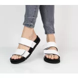 Batz Mia Fehér Fekete Női Papucs